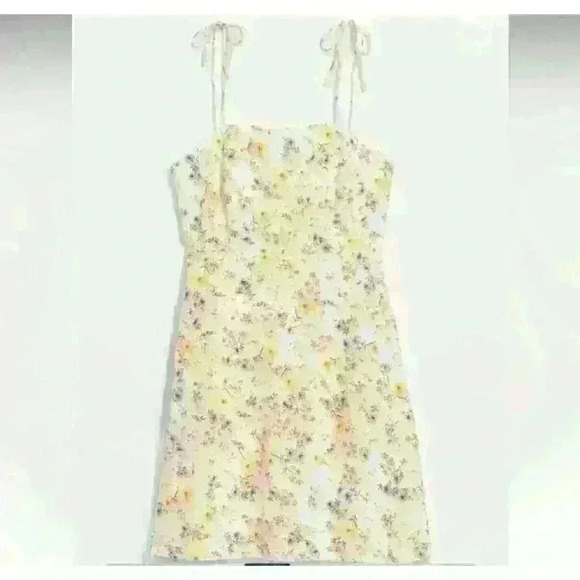 Old Navy Fit & Flare Tie-Strap Linen-Blend Mini Dress Size Large NWT - Picture 3 of 13